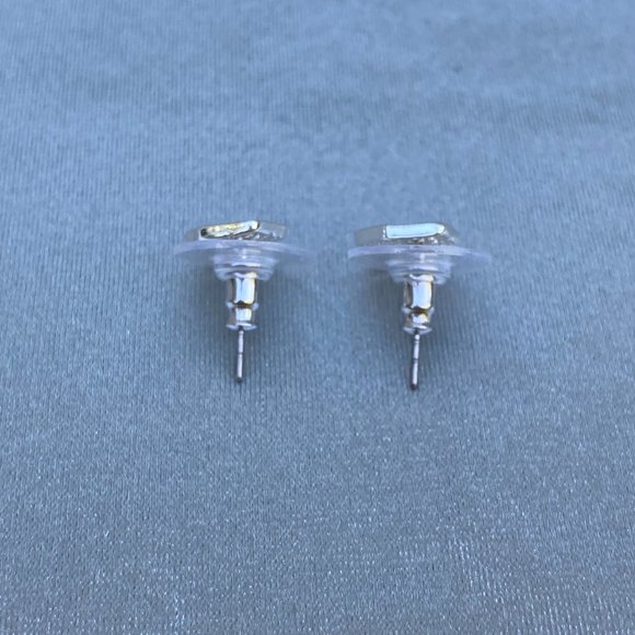 Silver Tone Stud Earrings - Brand New - Picture 4 of 7